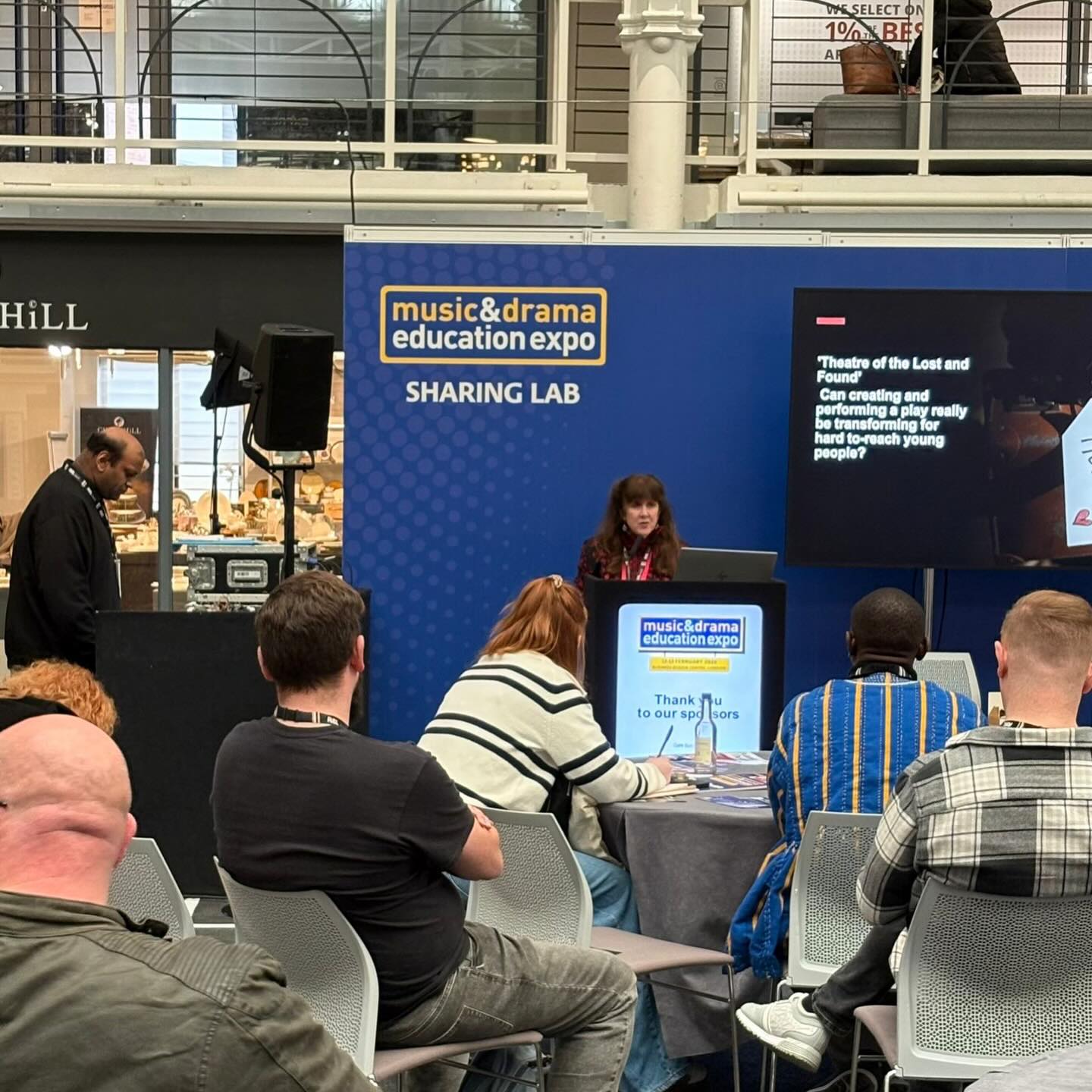 Dr Sharon Coyne speaking at Music & Drama Education Expo, London